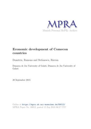 Economic Development of Comecon Countries