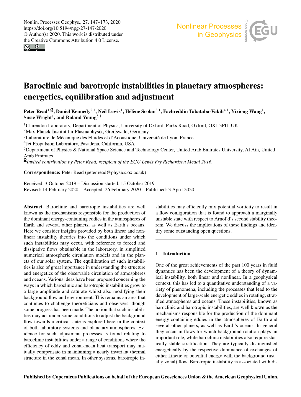 Baroclinic and Barotropic Instabilities in Planetary Atmospheres: Energetics, Equilibration and Adjustment