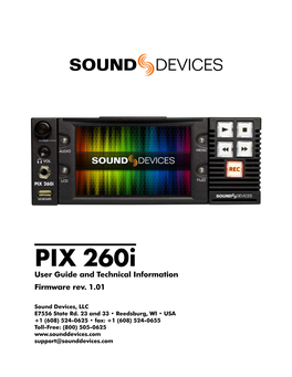 PIX 260I User Guide and Technical Information Firmware Rev