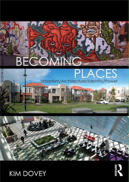Becoming Places: Urbanism/Architecture