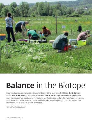 Balance in the Biotope