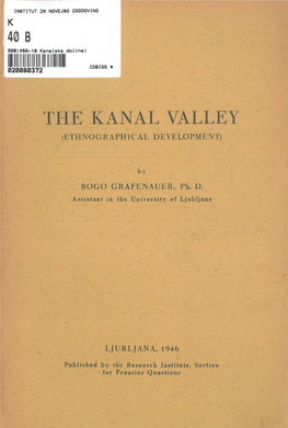 The Kanal Valley (Ethnographical Development)