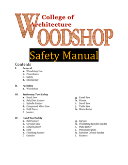 Woodshop Safety Manual