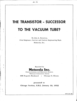 The Transistor - Successor