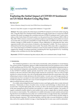 Exploring the Initial Impact of COVID-19 Sentiment on US Stock Market Using Big Data