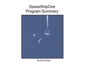 Spaceshipone Program Summary