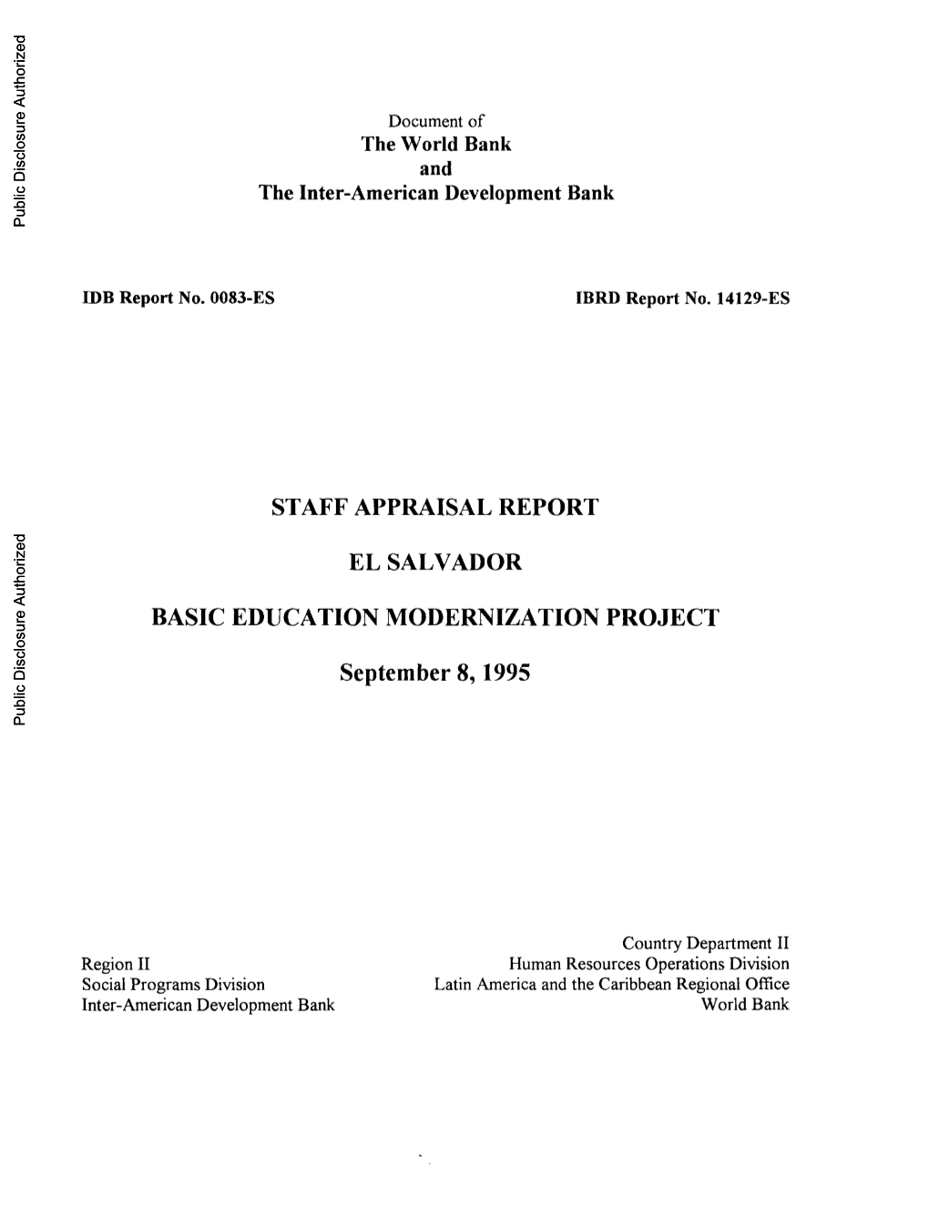 World Bank Document