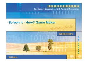 Screen It - How? Game Maker