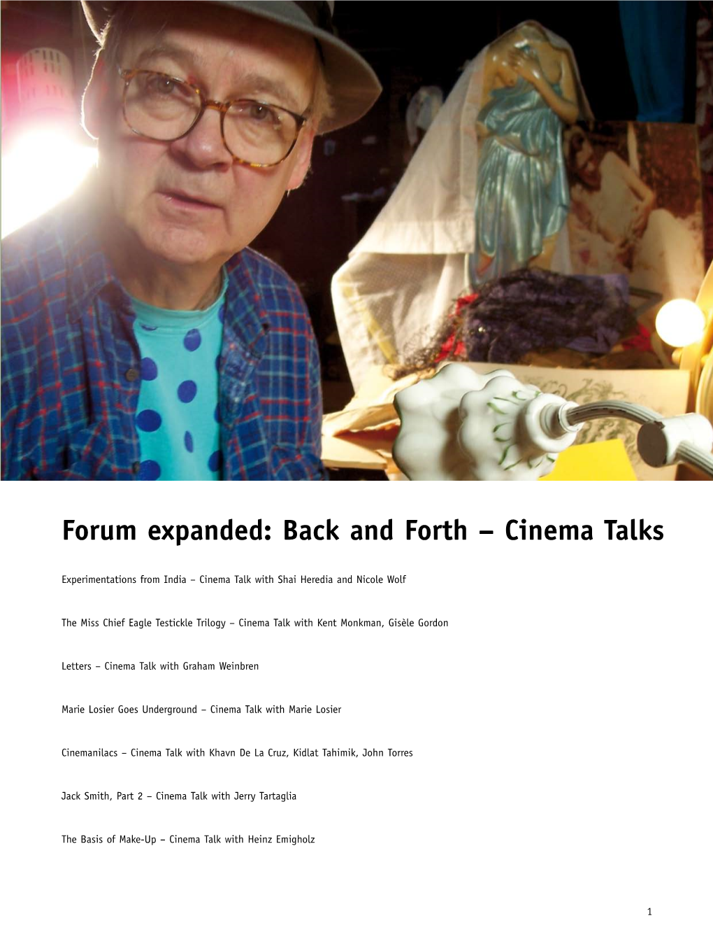Forum Expanded: Back and Forth – Cinema Talks