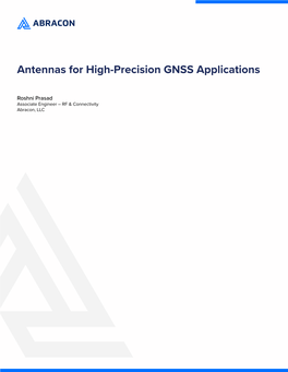 Antennas for High-Precision GNSS Applications