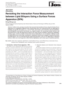 Revisiting the Interaction Force Measurement Between Lipid