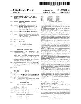 (12) United States Patent (10) Patent No.: US 9,333,192 B2 Tam Et Al