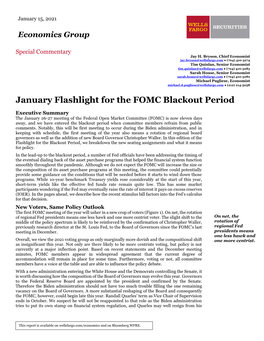 January Flashlight for the FOMC Blackout Period