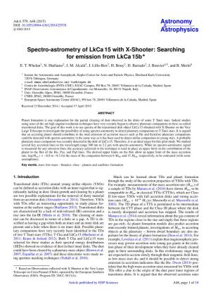 Spectro-Astrometry of Lkca 15 with X-Shooter: Searching for Emission from Lkca 15B? E