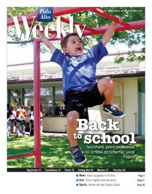 Teachers, Principals Look to a New Academic Year Page 16