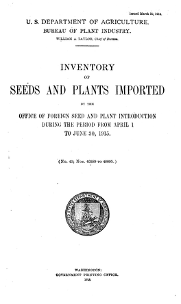 Seeds and Plants Imported