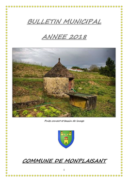 Bulletin Municipal Annee 2018