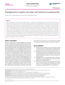 Phylogenomics Insights Into Order and Families of Lysobacterales