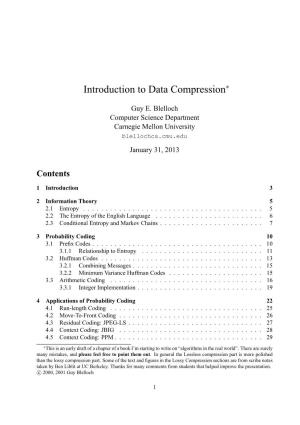 Introduction to Data Compression, by Guy E. Blelloch