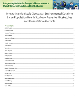 Integrating Multiscale Geospatial Environmental Data Into Large