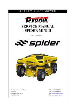 Service Manual Spider Mini Ii
