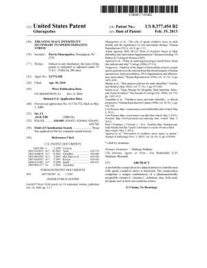 (12) United States Patent (10) Patent No.: US 8,377,454 B2 Gharagozloo (45) Date of Patent: Feb