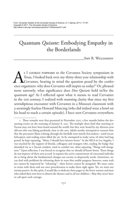 Quantum Quixote: Embodying Empathy in the Borderlands