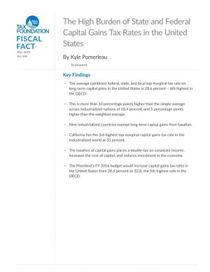 The High Burden of State and Federal Capital Gains Tax Rates in the United FISCAL FACT States Mar