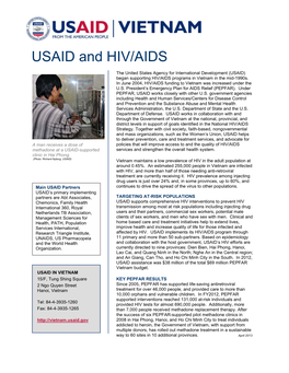 USAID Vietnam HIV Fact Sheet