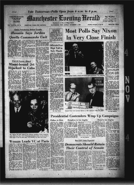 Most Polls Say Nixon in Very Close Finish