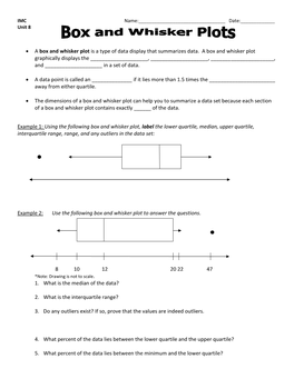 • a Box and Whisker Plot Is a Type of Data Display That Summarizes Data