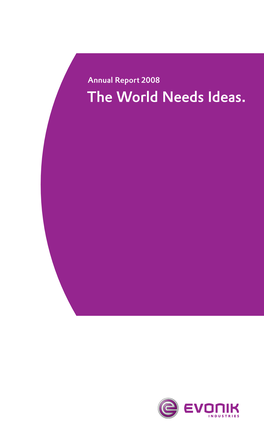 Annual Report 2008 the World Needs Ideas