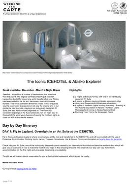 The Iconic ICEHOTEL & Abisko Explorer