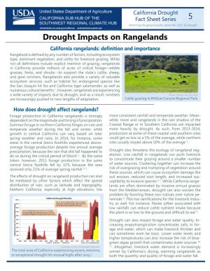 Drought Impacts on Rangelands 5