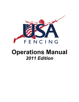 Operations Manual 2011 Edition