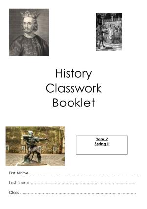 History Classwork Booklet