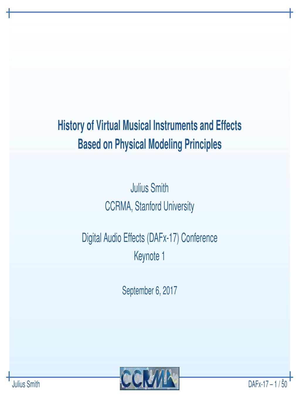 History of Virtual Musical Instruments and Effects Based on Physical Modeling Principles