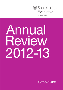 Shareholder Executive Annual Review 2012-13