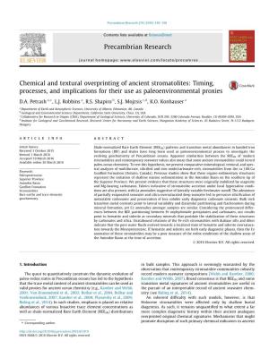 Precambrian Research 278 (2016) 145–160