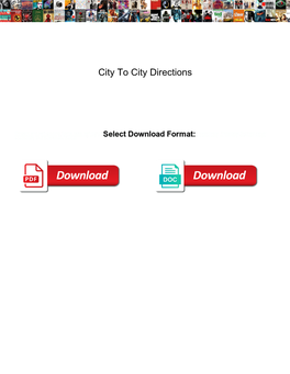 City to City Directions