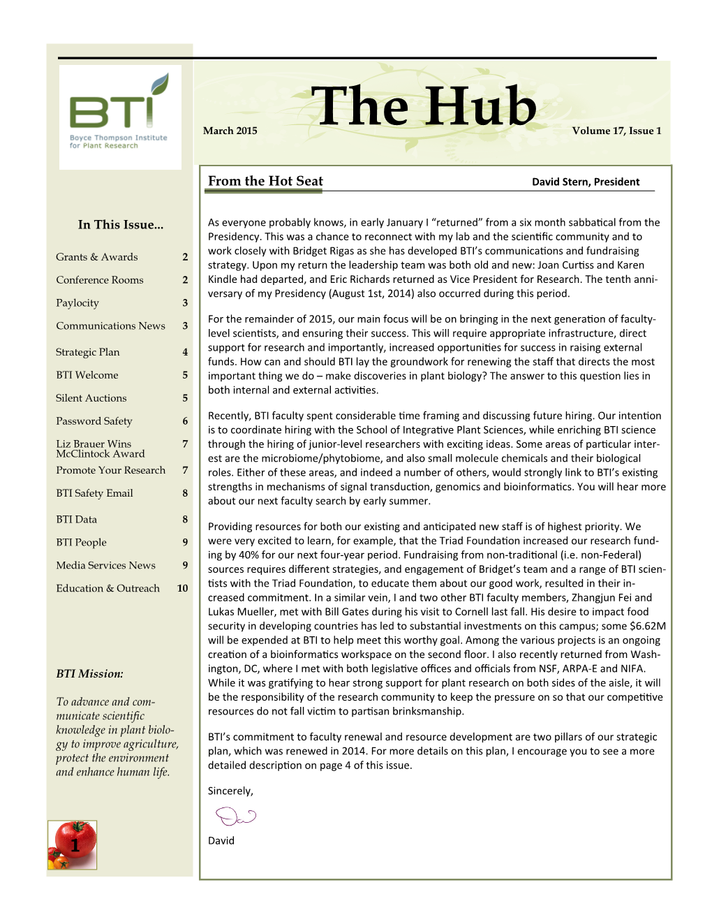 The Hub Volume 17, Issue 1