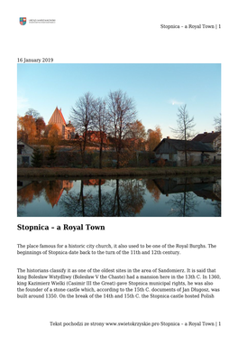 Stopnica – a Royal Town | 1