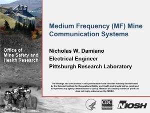 Medium Frequency (MF) Mine Communication Systems