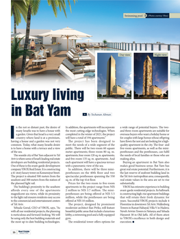 Luxury Living in Bat Yam by Yochanan Altman