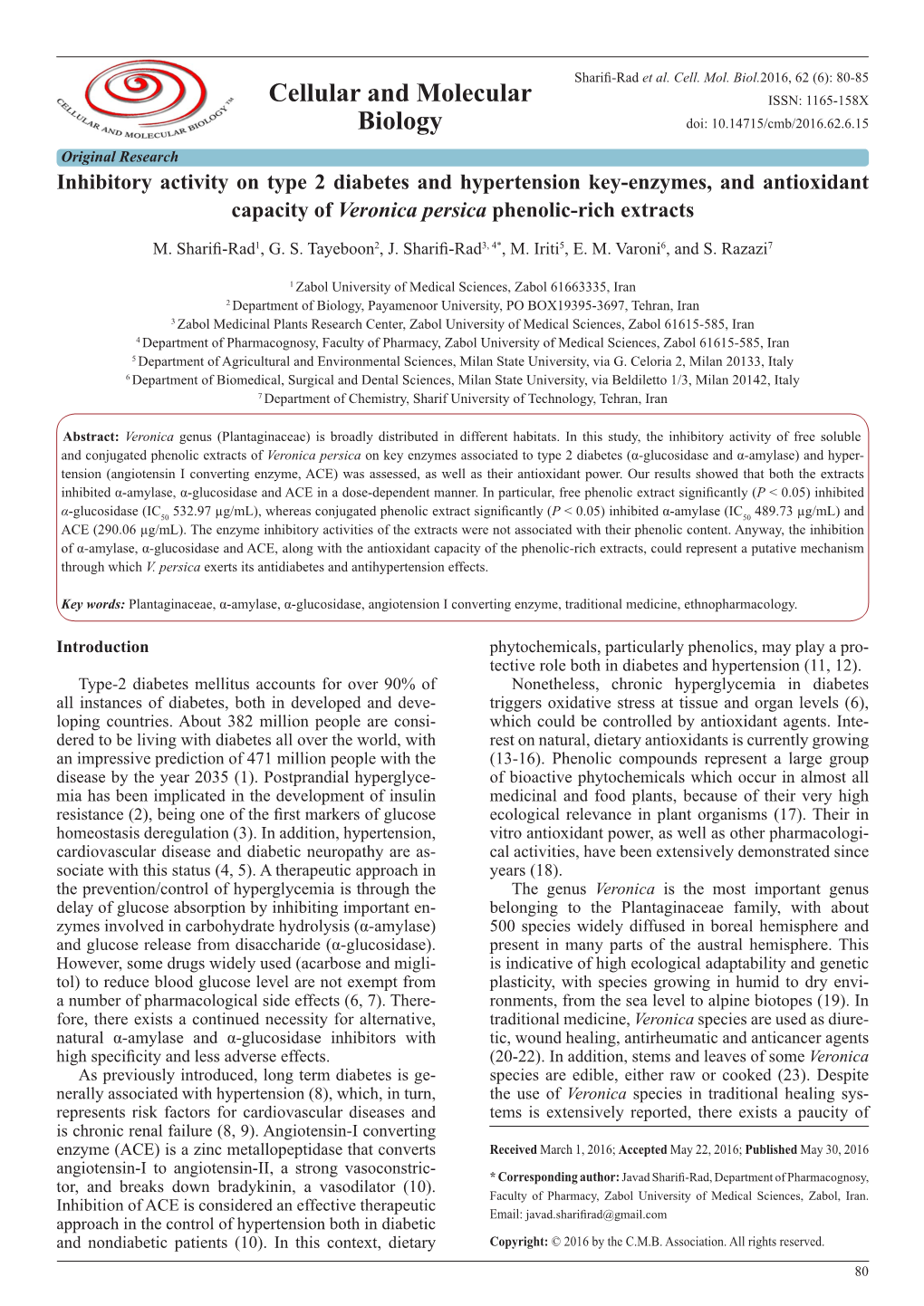 Cellular and Molecular Biology