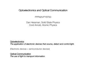 Optoelectronics and Optical Communication