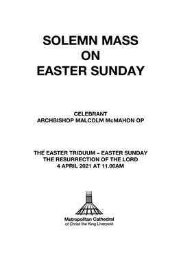 Solemn Mass on Easter Sunday