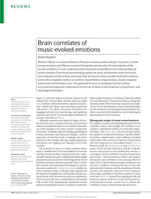 Brain Correlates of Music-Evoked Emotions
