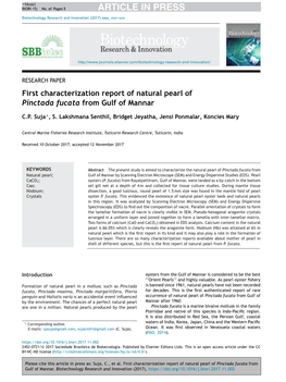 First Characterization Report of Natural Pearl of Pinctada Fucata from Gulf Of