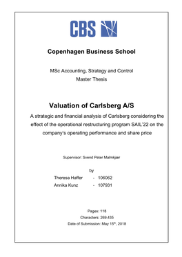 Valuation of Carlsberg